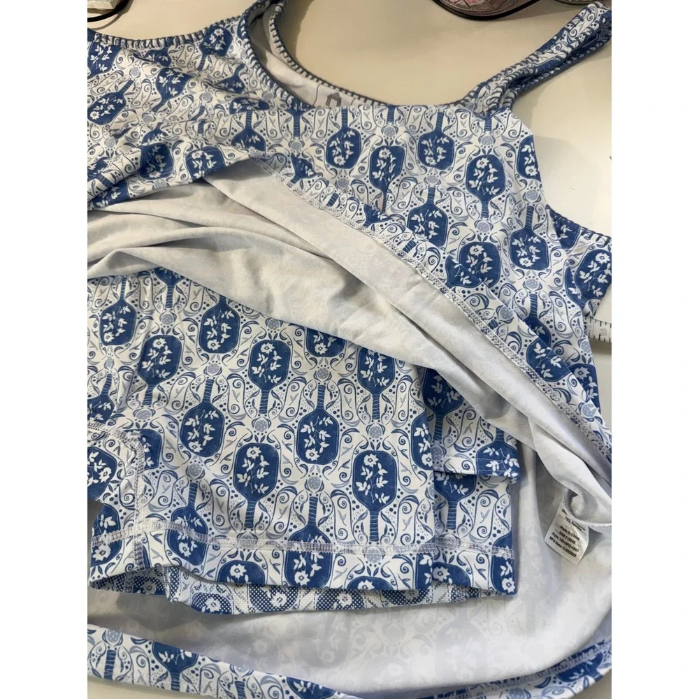 Cabana Life Royal Blue White Pickleball Dress UPF 50+ Court Sporty NWT L